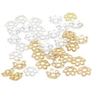 Alloy <b>Flower</b> Spacer Beads 6mm Pearl Pads For <b>Bracelet</b> Beading Accessories - Product Image 2