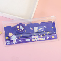 Rentrée des classes Cadeaux dessin animé mignon astronaute crayon gomme papeterie Kit pour enfants
