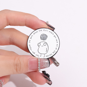 Pin esmaltado para amantes de los gatos, broches con cita divertida, alfileres de solapa para salud mental, insignias bonitas para perros para bolsas de ropa, venta al por mayor - Product Image 4