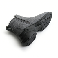 Vente en gros de bottes mi-mollet pour homme et femme, automne-hiver, semelle épaisse antidérapante, cuir de vache, peau de mouton, vente directe d'usine OEM/ODM