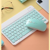 Clavier et souris sans fil, mini clavier espagnol rechargeable avec souris, clavier russe pour PC, tablette, téléphone