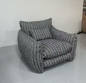 Modern Luxury Tweed Fabric Accent Armchair Italy Design Single <b>Sofa</b> Chair Home Living Room Lazy Lounge Leisure Chair - Product Image 1