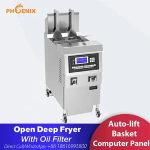 Frymaster With Oil Filtration System Automatic Deep Fryer/commercial Automatic Basket Lift Open Fryer