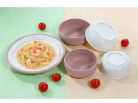 Ensemble repas pour tout-petits : Assiettes en silicone et porcelaine pour enfants avec manchon en silicone et assiettes à ventouse pour tout-petits