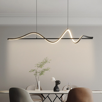 Nouvelle lampe de salle à manger et lustre de table à manger, moderne et simple, de style italien minimaliste, créative et personnalisée, avec un motif de lune