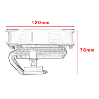 QiuzAim bureau CPU dissipateur thermique pression descendante 4 serveur de caloduc 2011/x79 carte mère 120mm ventilateur LED silencieux