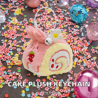 Nouvelle Poupée en Peluche Créative en Forme de Gâteau, Poupée Dessert de Pâtisserie, Décoration de Sac à Dos, Porte-clés, Cadeau