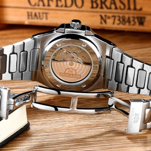 Paulareis Solid Stainless Steel Stainless Steel <b>Back</b> Water Resistant Watch Vintage Luxury Men Wrist Automatic Watch Winder - Product Image 2