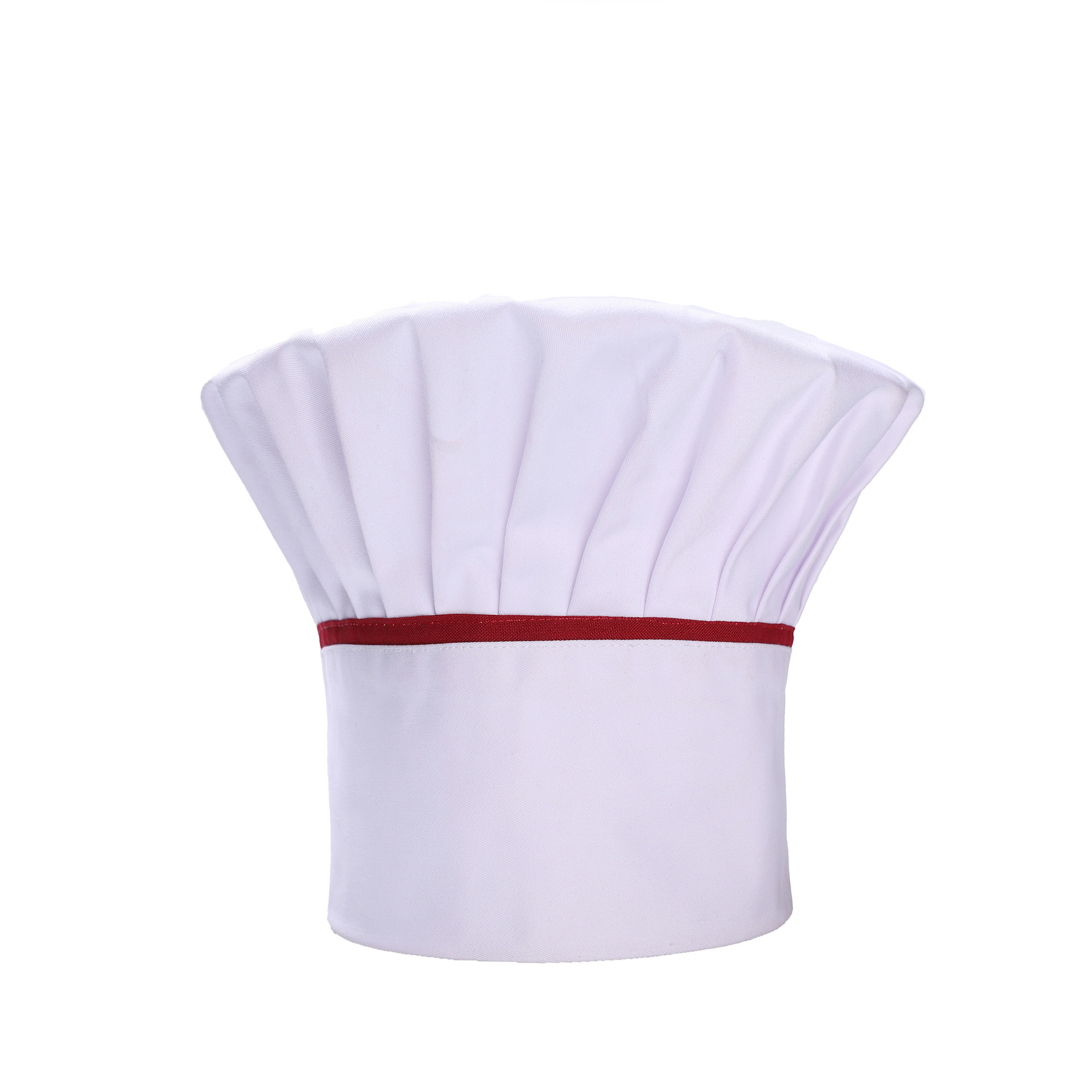 Chapeau haut rond bordé rouge blanc