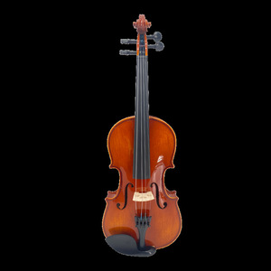 Vente en gros d'instruments de violon 4/4 pour adultes avec dos gravé et bois d'érable, avec étui en cuir - Product Image 5
