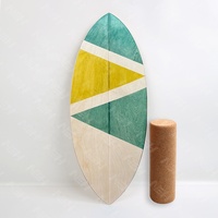 Meta2Balance Papan Seluncur Ikan Kustom Bentuk Keseimbangan Kayu Papan Rol Gabus Pelatih Papan Wakesurf dan Penyeimbang