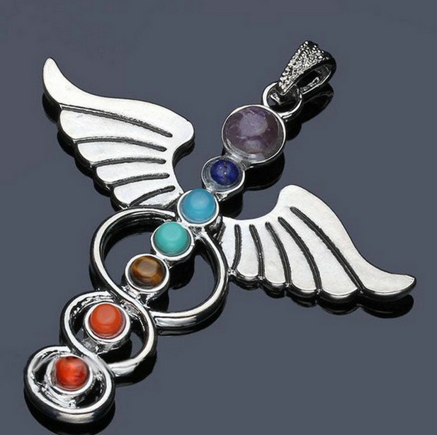 Collier 7 Chakras Pour Femmes - Acier Inoxydable - Pendentif Spirituel Pour Méditation Et Yoga - Cadeau Noël