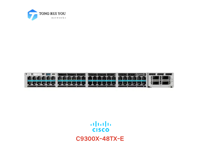 New C9300X-48TX-E Catalyst 9300 48-Port MGig Data-Only Network Essentials Switch with Stackable SNMP QoS 128Gbps for