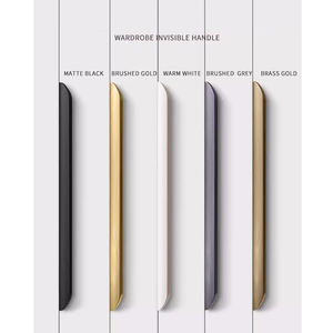 Penjualan terlaris 128mm campuran Aluminium Eropa emas Modern pegangan tarik dapat disesuaikan untuk lemari furnitur laci kamar mandi dapur - Product Image 2