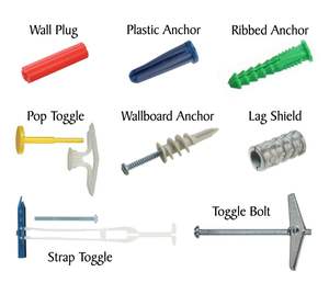 <span class=keywords><strong>HEAN</strong></span> Modèle 005 Meilleures ventes Cheville de fixation murale en béton galvanisée et plastifiée à tête fraisée, filetage M4, 50 lb, pour usage de construction - Product Image 6