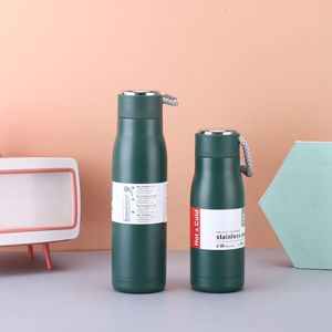 SilverJet Vacuum Insulated Stainless Steel Water <b>Bottle</b> 420ml 550ml Hot Cold <b>Flask</b> With Rope Portable Travel <b>Flask</b> - Product Image 6