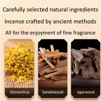 Bâtons d'encens à l'osmanthus et au bois de santal, 3 parfums (osmanthus, bois de santal et bois d'agar) pour usage domestique