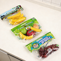 Sacs d'emballage transparents personnalisés YSH pour bananes, pommes, oranges, raisins, conservation fraîche, sachets de fruits thermoscellables avec poignée