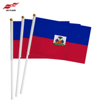 Drapeau Haïtien 3x5 pieds en Gros, 100% Polyester Imperméable, Personnalisé pour Intérieur et Extérieur