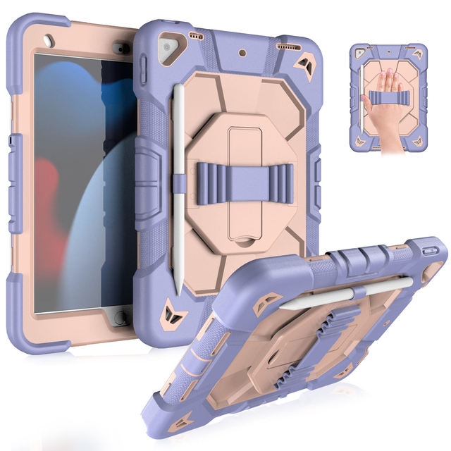 AilesTecca for iPad 7th 8th 9th 10th Generation case Rotating Shockproof Kids Silicone Tablet case for iPad 10.2 10.9 Inch Case