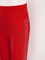 Leggings d'Entraînement de Patinage Artistique avec Strass pour Enfants et Filles, Vêtements de Gymnastique, Vêtements de Performance, 6-16