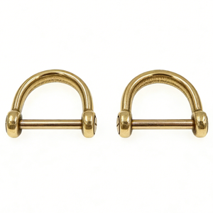 Manilles en D forgées en laiton avec goupille de sécurité, boucle fer à cheval, <span class=keywords><strong>manille</strong></span> en D robuste en laiton massif - Product Image 4