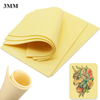 Peau d'entraînement en silicone pur jaune 30x20x0.3cm pour maquillage permanent, idéale pour débutants, pour la pratique du tatouage corporel