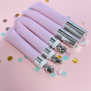 Baume à lèvres liquide végétalien bio, tube rose, formule à base de peptides, beurre de karité et plantes, soin hydratant pour les lèvres, marque privée - Product Image 1