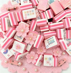 Ensemble de Mahjong en Acrylique Blanc Scintillant 160 Pièces, Motif Fée Phénix Aquarelle, Motif Floral <span class=keywords><strong>Cerf</strong></span>-<span class=keywords><strong>volant</strong></span> Traditionnel, pour Collectionneurs et Amateurs - Product Image 4