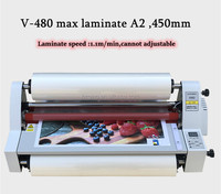 Laminateur à chaud et à froid de bureau V-480 A2 450 mm, température réglable, machine à plastifier pour papier photo