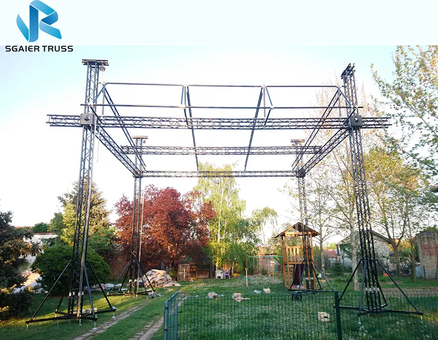 F34 aluminum rig truss black Sound and light truss system