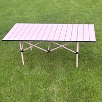 Table de pique-nique portable moderne en fer pour l'extérieur, camping, plage, hôtel - Meubles pliables pour salon, salle de sport et atelier