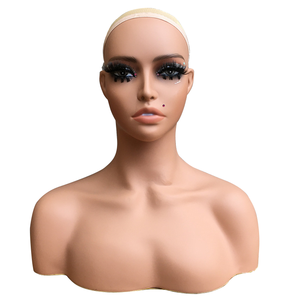 Manichino di Lusso in PVC a Mezzo Busto con Spalle <span class=keywords><strong>per</strong></span> Esposizione <span class=keywords><strong>Parrucche</strong></span>, Teste di Manichino in Fibra di Vetro Afroamericane <span class=keywords><strong>per</strong></span> Cappelli e <span class=keywords><strong>Parrucche</strong></span> - Product Image 5