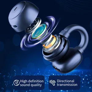 YYK-Q86 หูฟังแบบหนีบหูบลูทูธ 5.3 หูฟังไร้สาย IPX7 หูฟังกีฬากันน้ําจอแสดงผล LED ชุดหูฟังพร้อมไมโครโฟน <span class=keywords><strong>4</strong></span> HD - Product Image 3