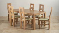 Nouvelle conception, table à manger en bois de chêne d'occasion bon marché de Karachi, meubles de salle à manger, tables et chaises de salle à manger de Dubaï E5005