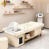 Chaise de salon de coiffure et de spa avec fonction de levage électrique du dos, thérapie, pédicure, lavage des cheveux, lit de massage thaïlandais avec pédicure