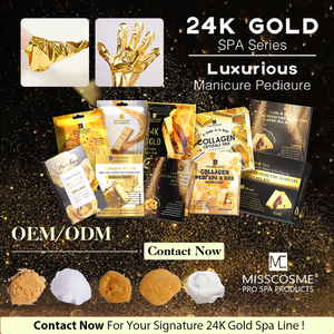 Kit de Pedicura de Lujo OEM 24k Golden Spa, Suministros para Salón de Belleza, Cuidado de la Piel de los Pies, Caja de Pedicura Personalizada de 5 Pasos, Spa Detox Gold, Kit de Pedicura Herbal de Lujo - Product Image 4
