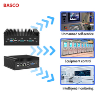 Mini PC industriel IOT EDGE Computing 12e génération N100/N150, 2 ports Ethernet, 2 ports COM, DDR5, HD/DP/Type-C, Mini PC embarqué sans ventilateur X86