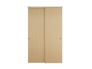 Kit de quincaillerie moderne <span class=keywords><strong>pour</strong></span> <span class=keywords><strong>porte</strong></span> <span class=keywords><strong>coulissante</strong></span> à double battant de 48 pouces, système de <span class=keywords><strong>rail</strong></span> en aluminium silencieux et fluide <span class=keywords><strong>pour</strong></span> armoire et <span class=keywords><strong>placard</strong></span>, système 2 portes, fixation facile par vis - Product Image 5