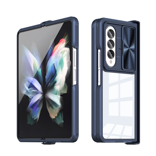 Clear for Samsung for Galaxy Z Fold 4 Case with Sliding Camera Lens Cover cellphone accessories for the Fold 4