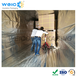 <span class=keywords><strong>WEICO</strong></span> Gewebte Thermisch Isolierte Wasserdichte Silberne Aluminiumfolie-Behälterauskleidung 0,15-0,2mm Dicke ROHS-Zertifiziert 20ft/40ft HC - Product Image 4