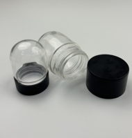 Récipient en verre pour emballage d'ampoules de 3oz 4oz bocaux en verre fond rond avec couvercle CR