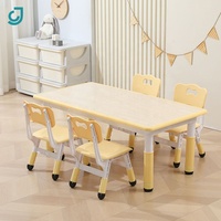 Ensemble table et chaises pour enfants, style minimaliste, 4 places, bureau pour tout-petits, mobilier pour garderie et salle de classe