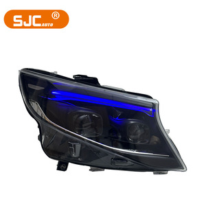 SJC Auto faros de coche para Mercedes Benz <span class=keywords><strong>VITO</strong></span> 2016-2020 actualización a 24 Estilo LED faro Luz de circulación diurna lente lámpara delantera - Product Image 3
