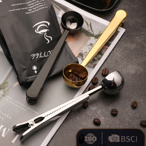 Stainless Steel <strong>Coffee</strong> <strong>Spoon</strong> Scoop with Bag Clip <strong>Coffee</strong> Measuring <strong>Spoon</strong> With Clip - Product Image 2