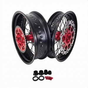 Juego de Ruedas <span class=keywords><strong>Supermoto</strong></span> de 17 Pulgadas; CRF250R CRF450R CRF 250 <span class=keywords><strong>450</strong></span>; Llantas de Aleación de Aluminio Anodizado CNC; Ruedas de Rayos Personalizadas y Duraderas - Product Image 5