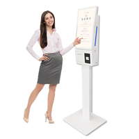 Kiosque de commande alimentaire tactile pour fournisseurs de matériel informatique, système Android/Windows, écran totem, paiement POS personnalisé avec caméra/codes QR