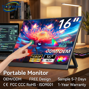 Moniteur portable tactile de 16 pouces, 1920x1200, écran IPS 16:10 avec trou VESA pour ordinateur portable, <span class=keywords><strong>téléphone</strong></span> - Product Image 1