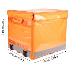 Sac à dos isotherme imperméable 600D pour livraison <span class=keywords><strong>de</strong></span> pizzas, ouverture par le haut, avec bandes réfléchissantes <span class=keywords><strong>de</strong></span> sécurité - Product Image 4