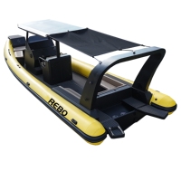 Bateau rigide gonflable à coque en aluminium ORCA Hypalon Deep V RIB 960 de 31,5 pieds